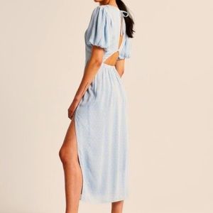 Abercrombie Puff Sleeve Midi Dress